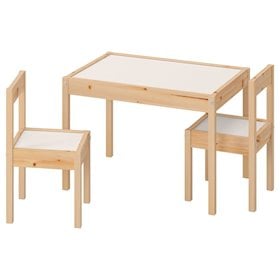 IKEA Latt children's table and 2 chairs